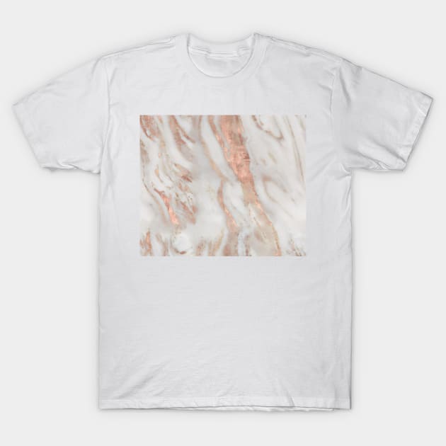 Civezza - rose gold marble T-Shirt by marbleco